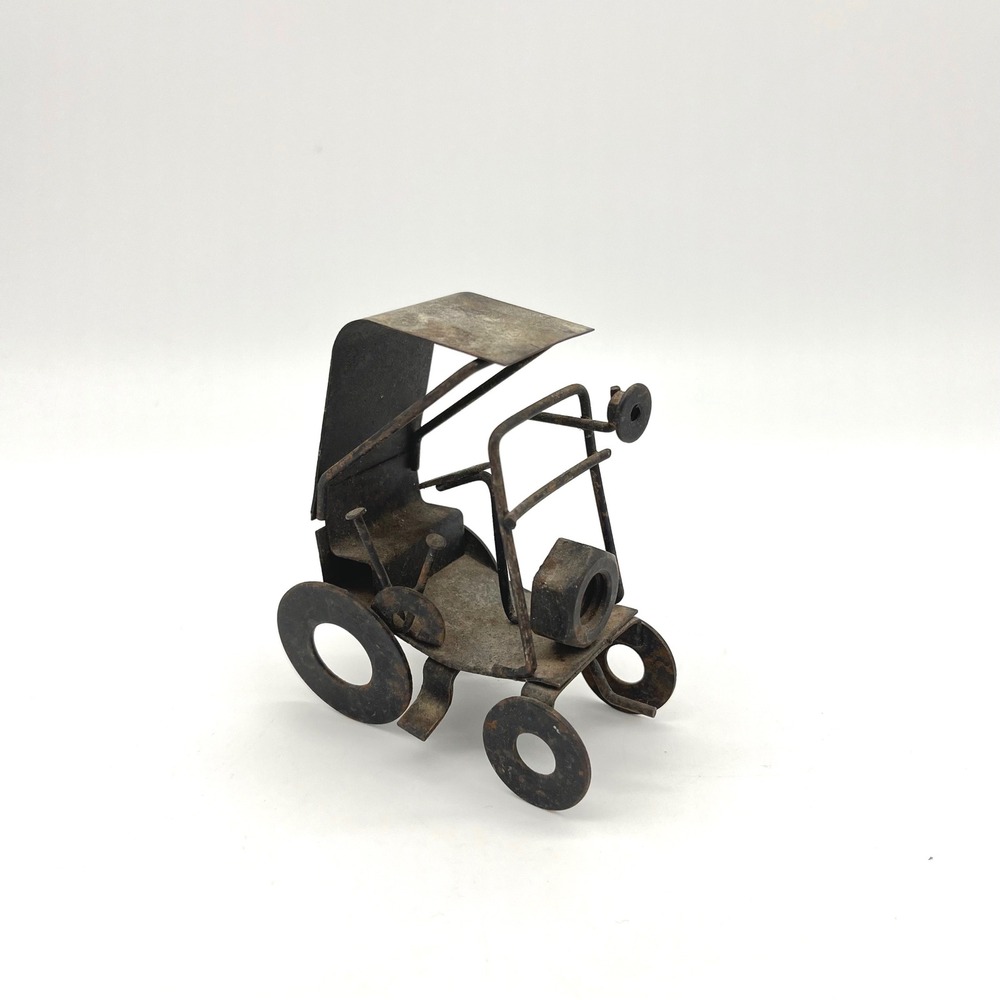 Vintage Rustic Metal Art Sculpture Model T‎ Car Figurine Folk Art Decor